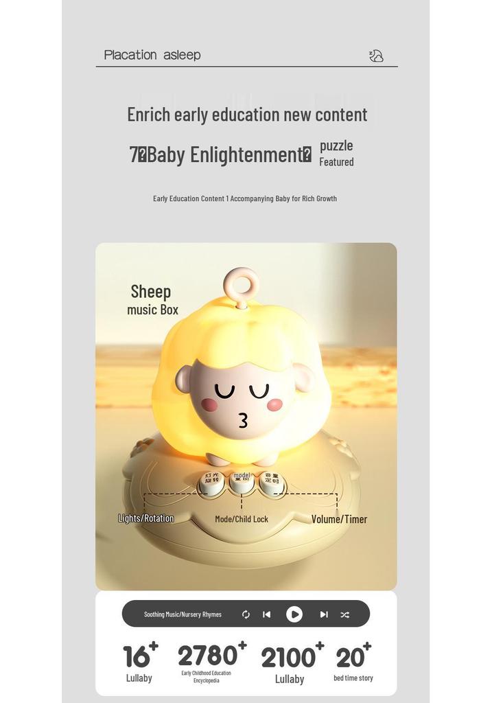 Newborn Crib Mobile: Rotating Music Rattle Toy for Babies 0-3 Months, Suitable for Crib or Stroller