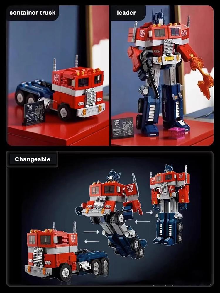 1508ks Transformační robotické autíčka Hračky Optimus Prime Stavebnice 10302 Náklaďák Autobot Deformační filmy Dárek pro děti