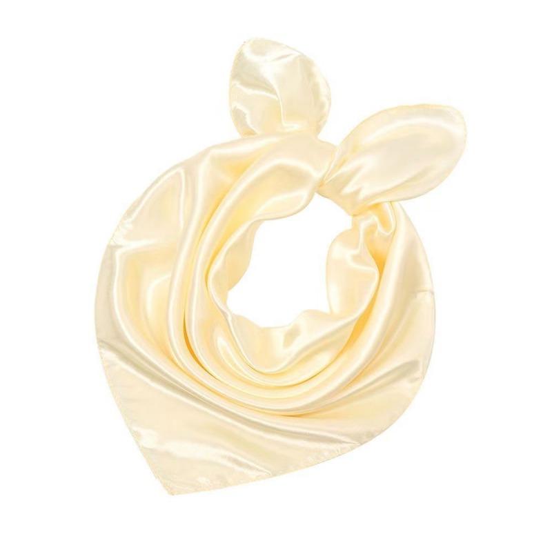 Women Elegant Square Scarf Solid Small Hair Tie Band For Business Party Head Neck Silk Satin Scarf CLE