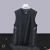 Men's Plus Size Ice Silk Sleeveless Quick-Dry Crew Neck Tank Top - Casual Loose Summer Sportswear