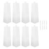 8Pcs Aluminum Siding Corners with Metal Nails Trim Outside Corner Caps for Mobile Home House