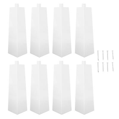 8Pcs Aluminum Siding Corners with Metal Nails Trim Outside Corner Caps for Mobile Home House Exterior