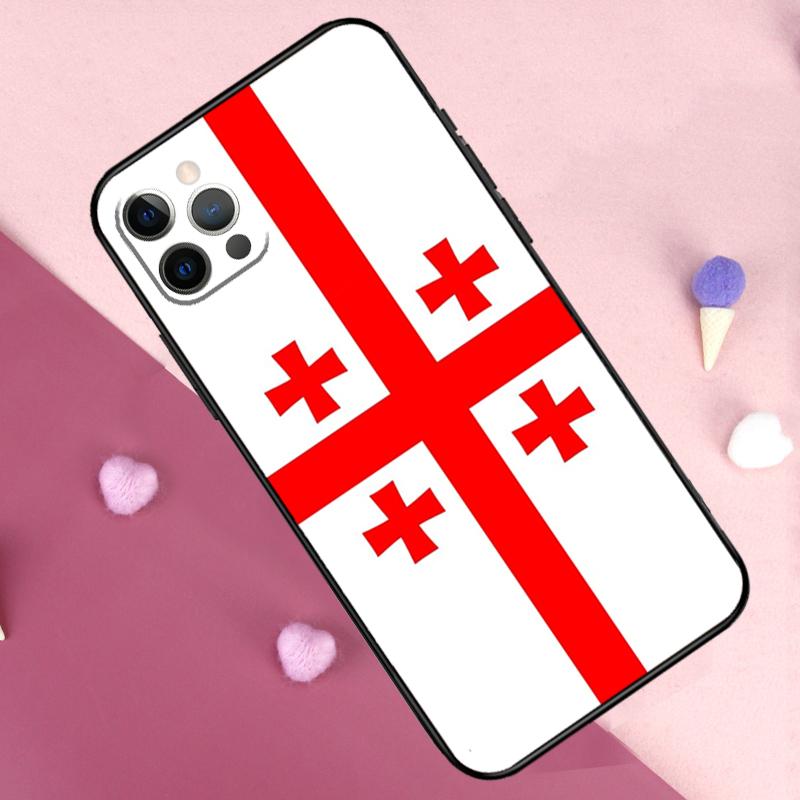 Georgia Flag Phone Case For iPhone 17 Pro Max 17 Air 11 14 15 16 Pro Max Plus 12 13 Mini 16e Back Cover