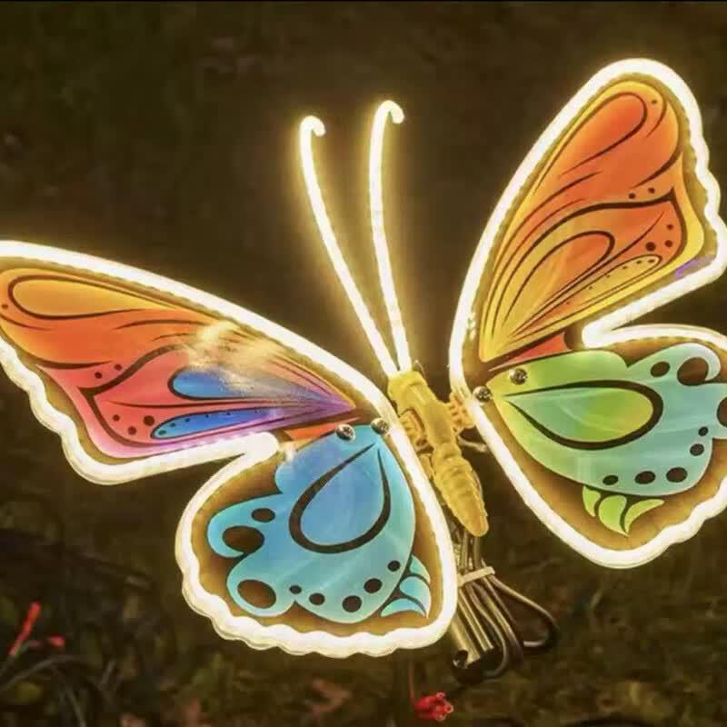 Luz Dinâmica de Jardim de Borboletas para Árvores ao Ar Livre