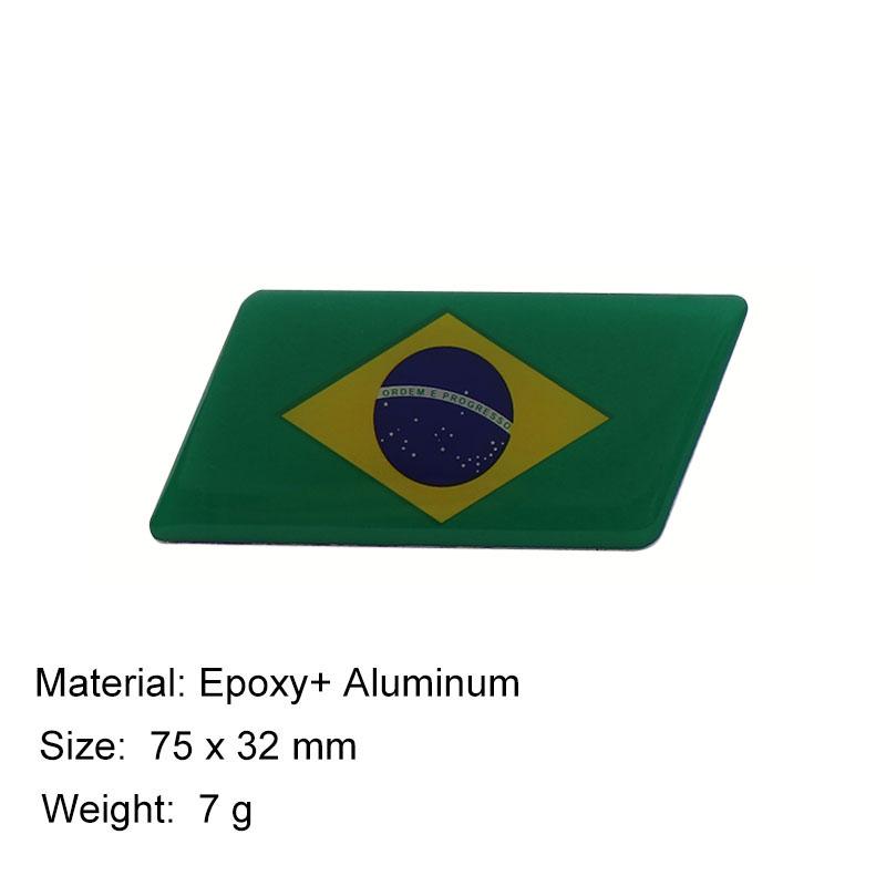 

3D Premium Brazil Brazilian National for Laptop Wall car Engine Hood Fender trunk Tail Rear Decal Emblem Badge Sticker sticker-ling