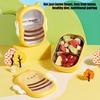 Leak-Proof Stainless Steel Lunch Box With 2 Compartments Durable Easy-Clean Bento Container For Students & Office Workers