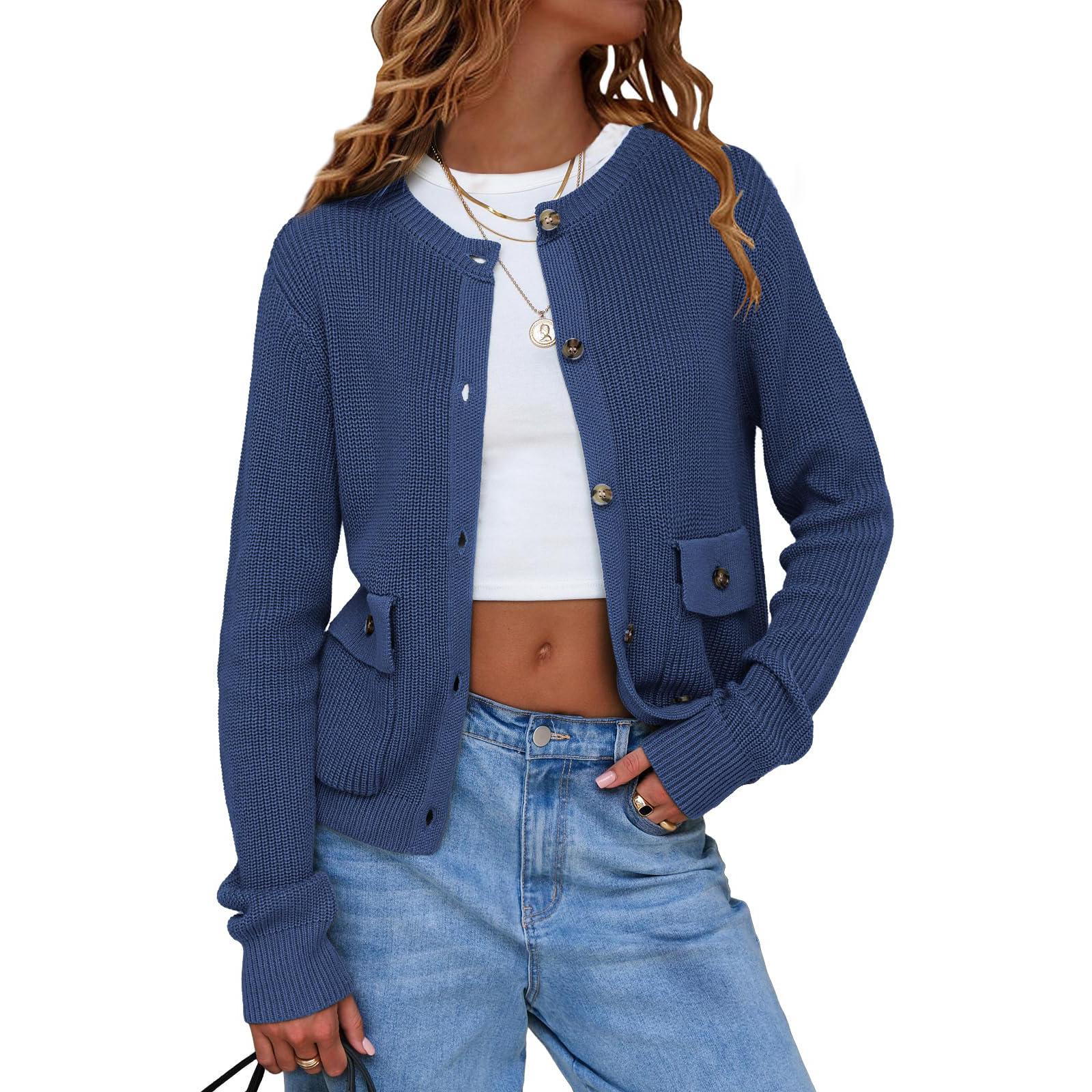 

Женская модная куртка на молнии с длинными рукавами свободного кроя XL тёмно-синий