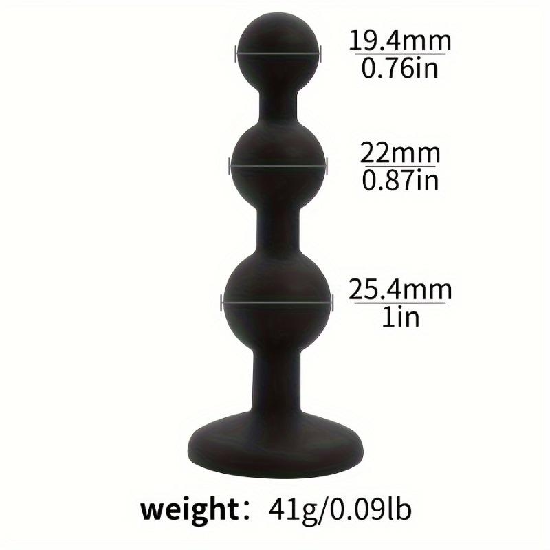 Sex Anal Plug with 3 Balls Anal Beads Crystal Base Butt Plug Anal Training G-Spot Prostate Stimulator Sex Toys for Women Men Gay