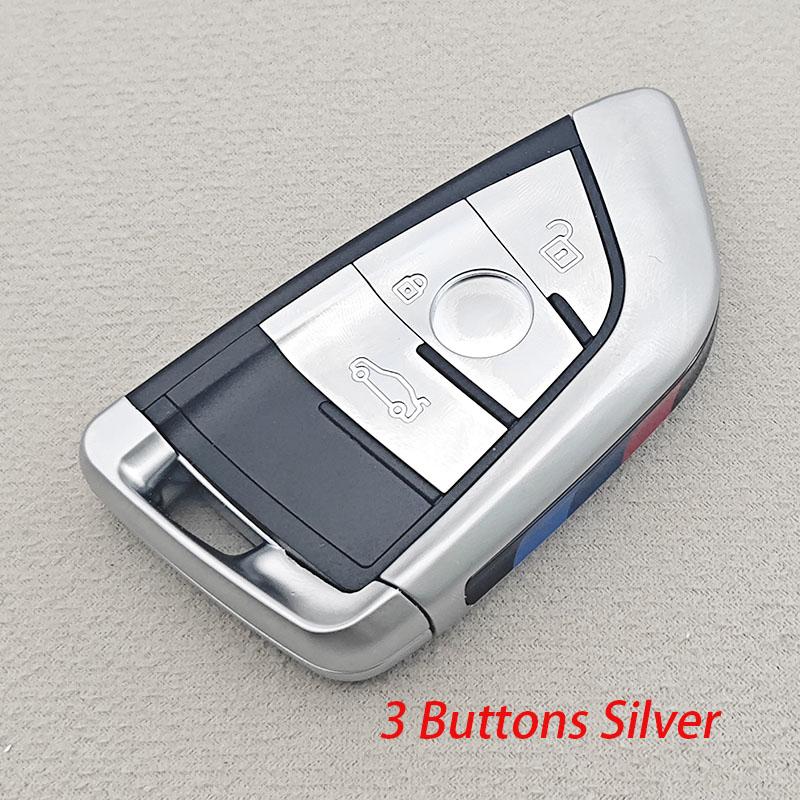 3/4 Buttons Smart Car Key Shell Case For BMW 1 3 5 7 Series X1 X3 X5 F30 F10 F20 Uncut Blade Remote Fob Cover Replacement