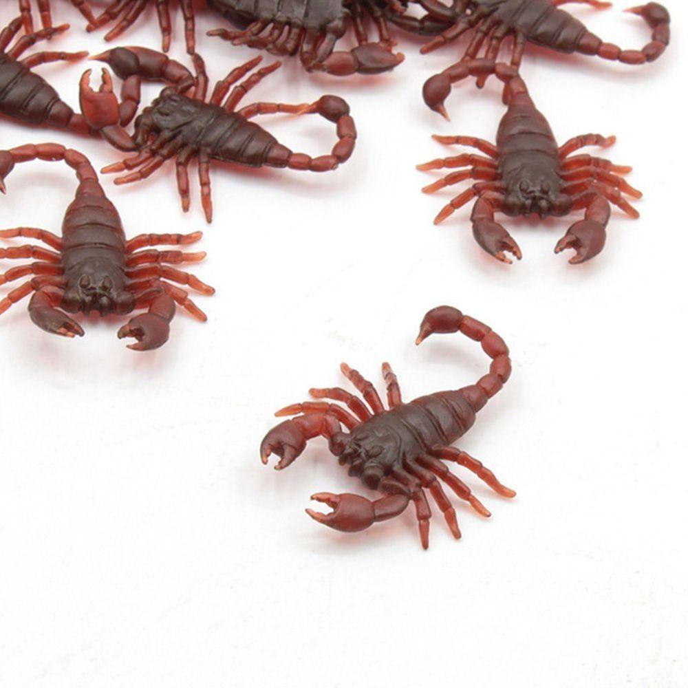 10Pcs/set Centipede Simulation Cockroach Model Simulation Fake Rubber Cockroach  Halloween Party