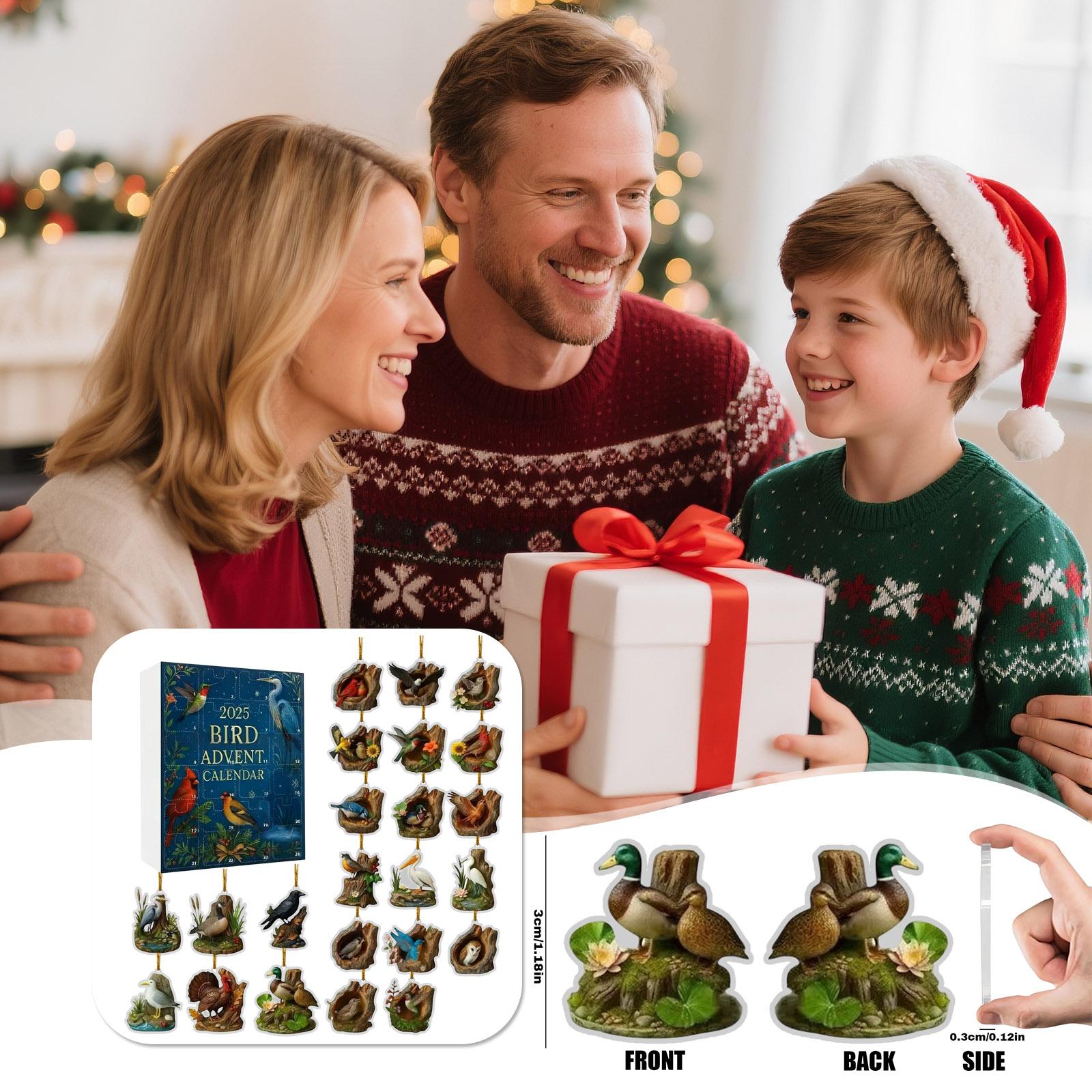 

Різдвяний календар прибуття, Проведіть щасливий різдвяний зворотний відлік разом, 24 акрилові One Size