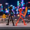 3/6Pcs Posable Stickman Action Figure with Handheld Items Movable Joints Stickman Fidget Toy Desktop Decoration Gift for Collectors