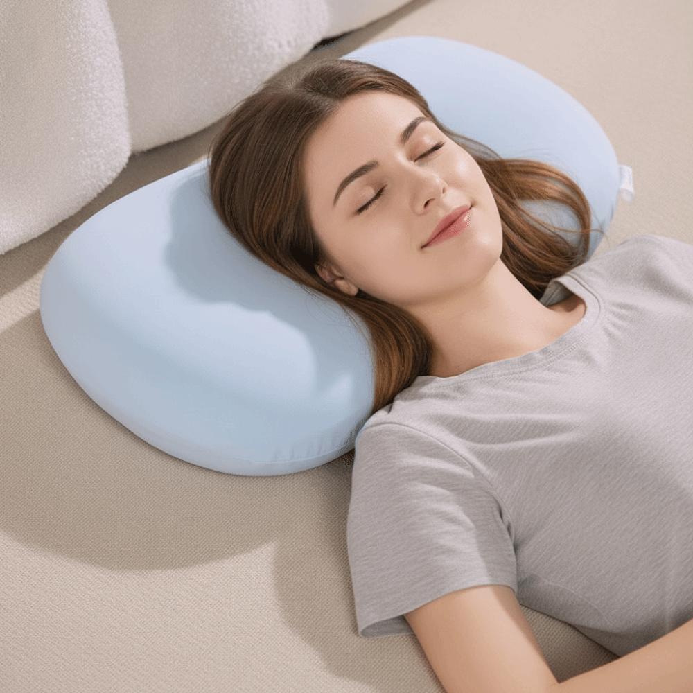Cooling Ice Silk Slow Rebound Pillow Ergonomic Design Dormitory Sleeping Pillow  Bedroom