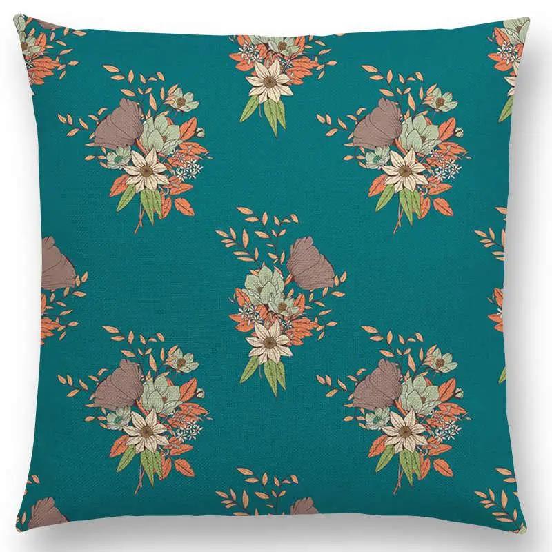 Botanische Blumen- und Schmetterlings-Kissenhülle Wunderschöne Blumengarten-Mini-Drucke Heimdekor Sofa-Überwurf-Kissenbezug