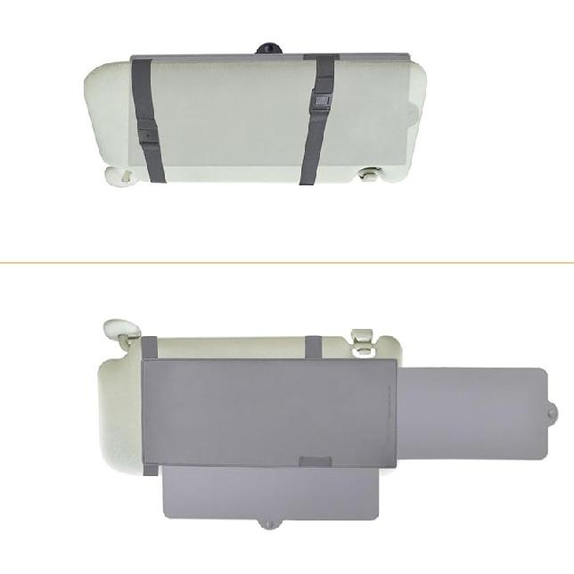 Car Visor Anti-Glare Sunshade Extender for Front Seat Driver or Passenger - 1 Piece серый