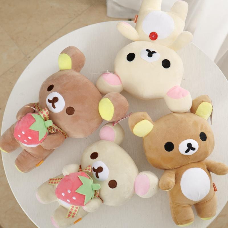 Lying White Rilakkuma Plush Doll Cartoon Bear Toys Kawaii Room Decor Toy Teddy Bear Korilakkuma Stuffed Doll Accompany Sleep Toy