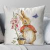 Novel By PPeter Rabbit Pillow Case Fashion Square Pillowcase Bedroom Sofa Room Ins Decoration Leisure