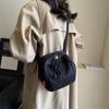 [Stylish Crossbody Bag] Stylish Nylon Women's Crossbody Bag - Solid Color, Casual Urban Design, Front Zipper Pocket