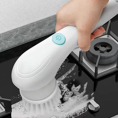 Kit spazzola per la pulizia multifunzione senza fili con spazzola elettrica rotante portatile IPX7 impermeabile con 5