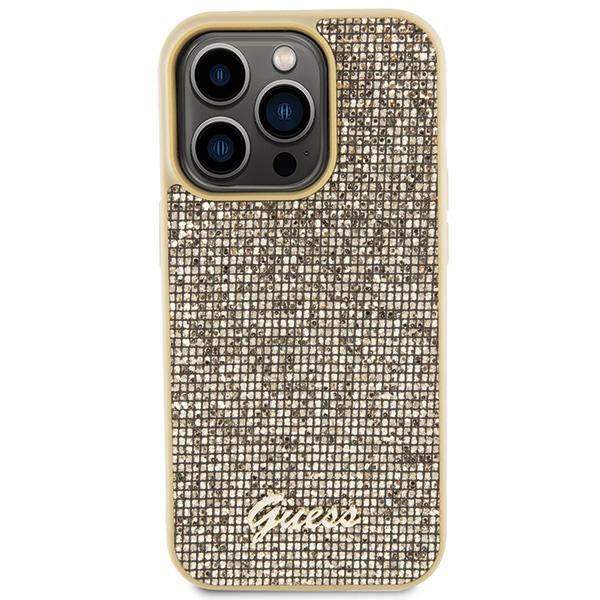 Guess Guhcp15Lpmsdgsd Iphone 15 Pro 6.1 Złoty/Gold Hardcase Disco Metal Script