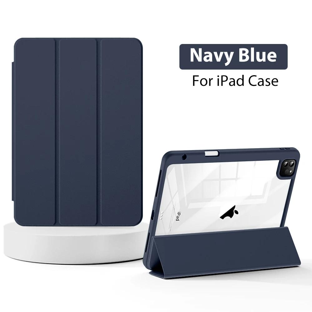 

For iPad A16 Case 10th 10.9 Generation Air 11 M3 Pro 12.9 13 M5 Funda For iPad Air 5 4 8th 9th 10.2 Mini 6 7 Cover Pencil Holder Mini 6 7 темно-синього кольору