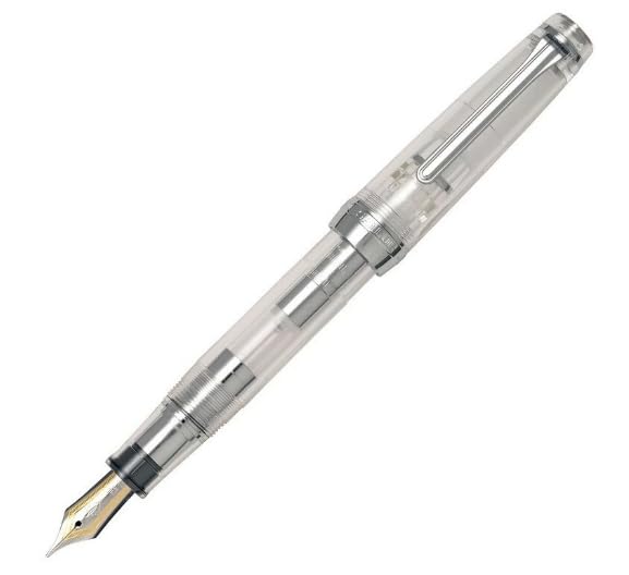 Sailor Professional Gear Silver Demonstrator Model Music Fountain Pen 11-3775-900