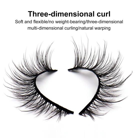 4Pairs False Eyelashes Natural Dense Exquisite Cross Makeup Extensions Eye Lashes for Ladies