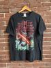 00'lar Saplanmış Nasıralı Şeytan Vintage Siyah Metal Grup Tişörtü Unisex Tişört