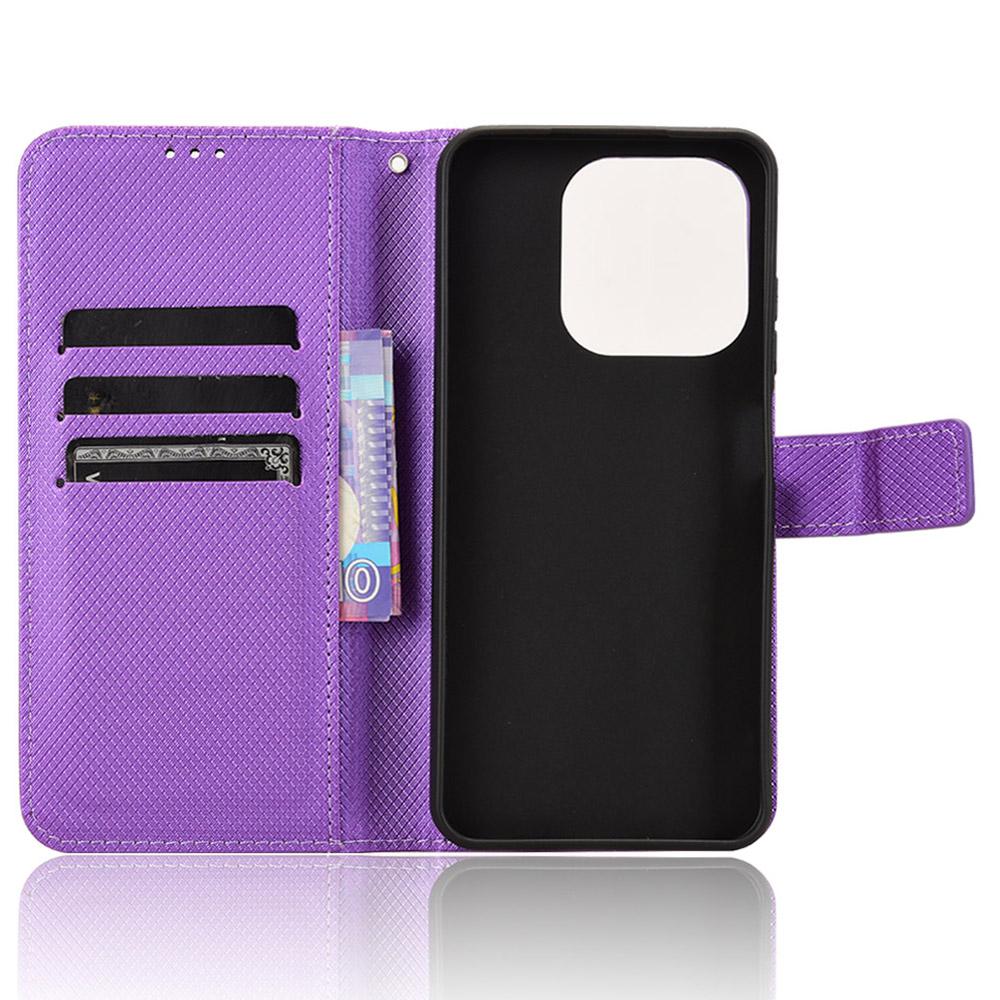 For itel A50 Case Diamond Texture PU Leather Phone Cover