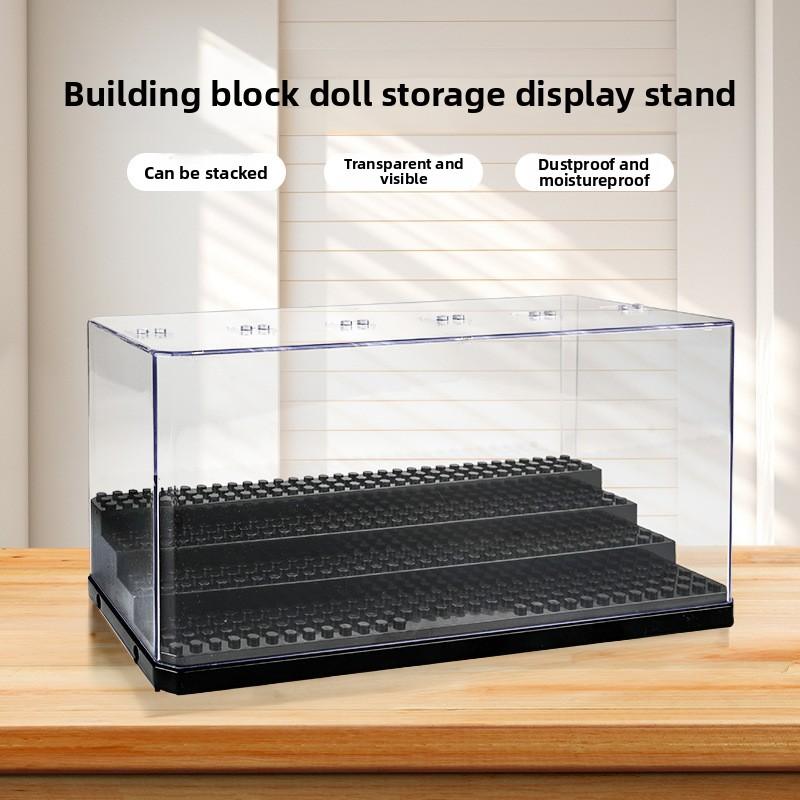 Works With featuring Lego detachable step transparent acrylic dust-proof ornaments transparent cover display storage box joytoy