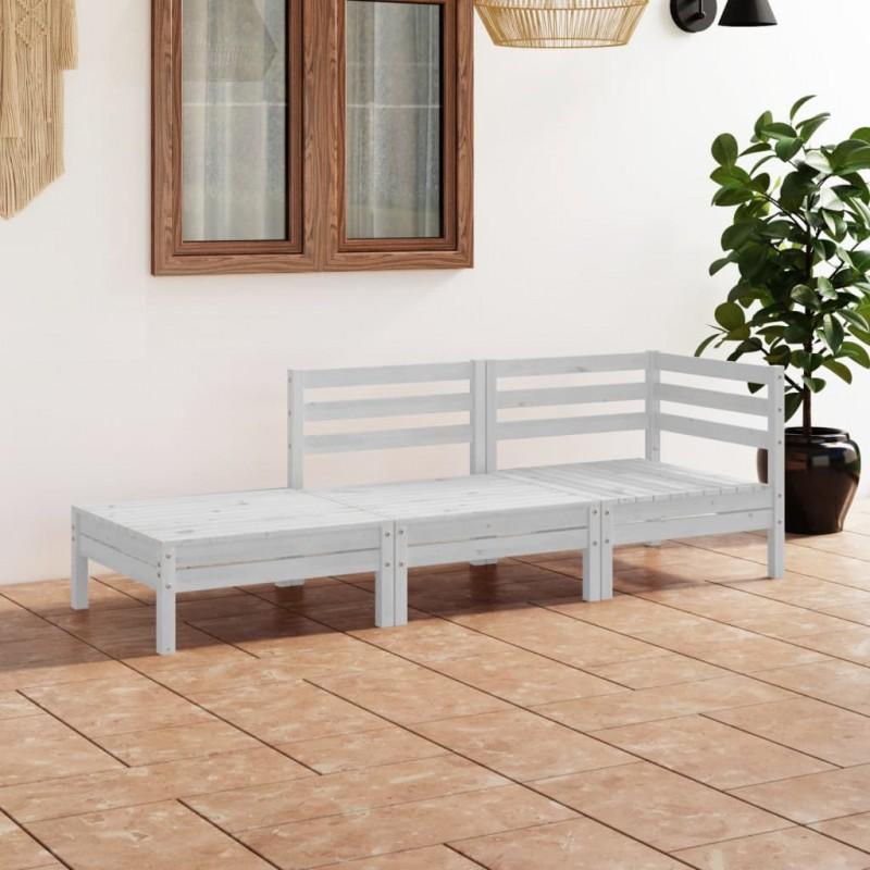 Day and Night - Day and Night Garden Furniture Set 3 Pieces Solid White Pine Wood