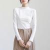 LangSha Women's Slim-Fit Semi-High Neck Long Sleeve Base Layer Top