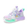 Girls shoes 2025 spring and autumn new breathable mesh leather lightweight girls running casual sneakers