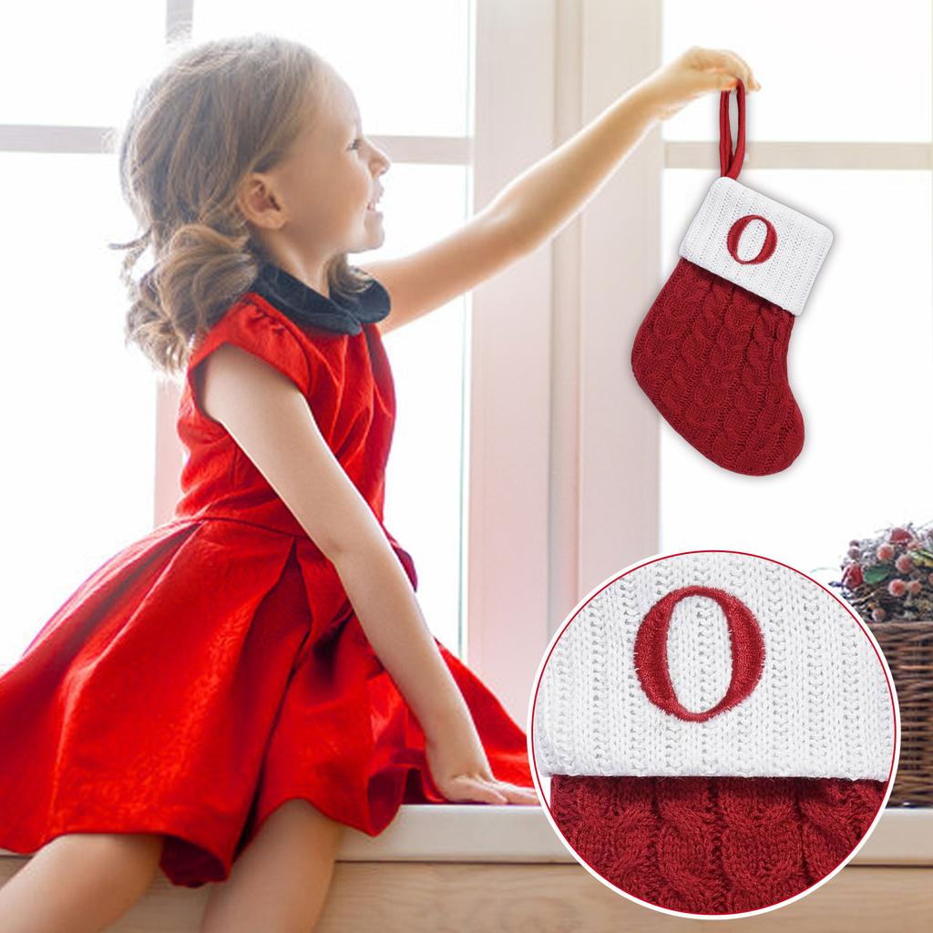 Christmas Exquisite Red Christmas Socks Letter Candy Bag Decoration Gift Bag Christmas Tree Decoration