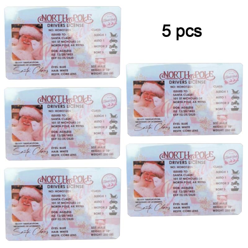 1~10 Kaarten Kerstman Vliegvergunning Kerstavond Rijbewijs Kerstcadeau Voor Kinderen Kinderen Kerstdecoratie 2025