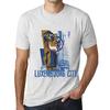 Men’s Vintage Tee Shirt Graphic T Shirt Luxembourg City Lifestyle Vintage White