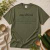 Zucchini Definition Shirt, Funny Garden Harvest Humor Tee, Comfort Colors 1717, Vegetable Gardener Gift