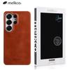 Custodia Melkco in Vera Pelle Olio-Cera per Samsung Galaxy S26 Ultra S25 5G S24 Plus S23 S22+ Retro Vacchetta Retro Cover Posteriore Lucida