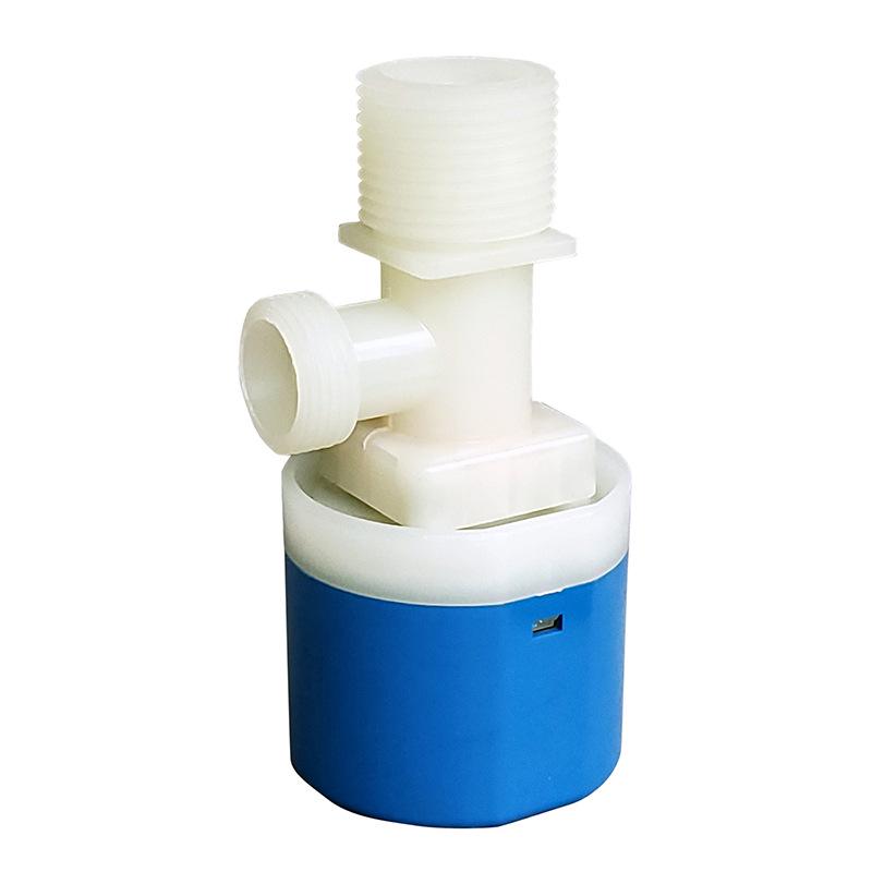 Fully Automatic Blue & White Plastic Water Level Control Valve with 4-Point Side Inlet for Water Tanks