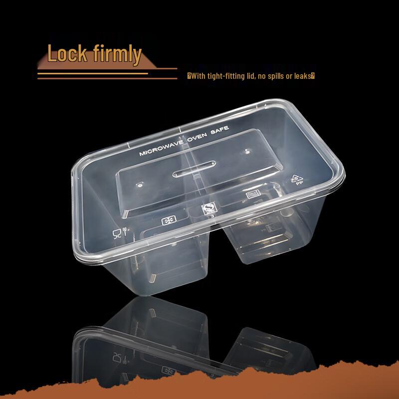 Disposable Microwavable Double Compartment Takeaway Boxes