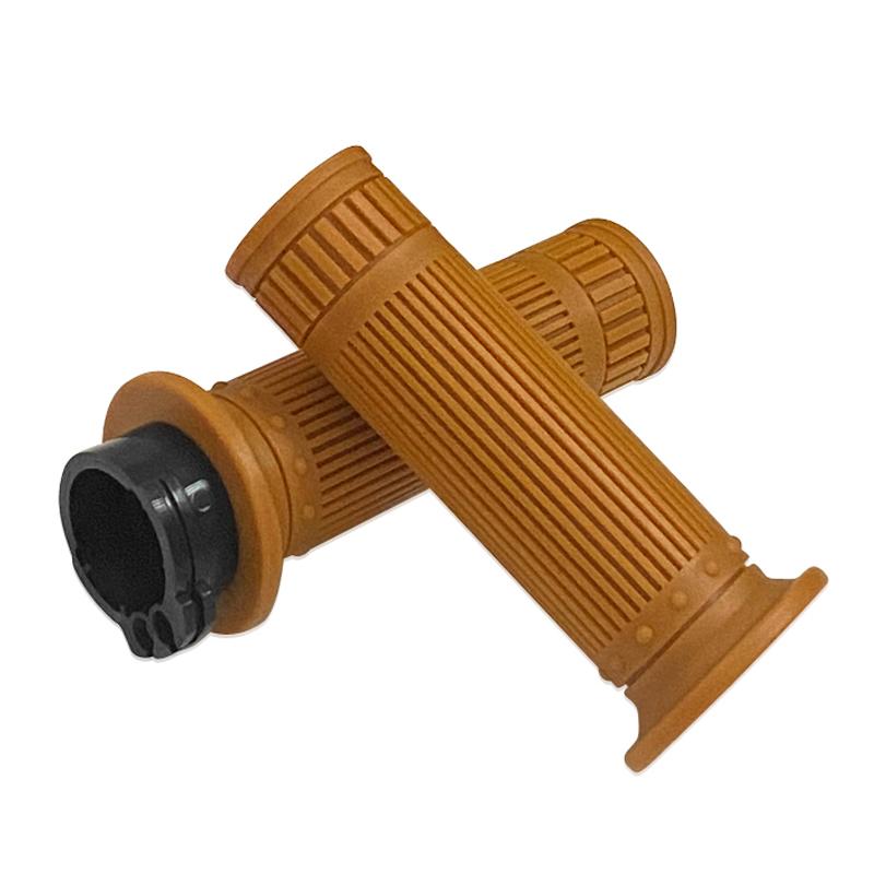 

1 пара резиновых ручек мотоцикла в стиле ретро 25 мм 28 мм, винтажная ручка для мотоцикла, аксессуары для Harley Ranger CG/GN бледно-коричневый