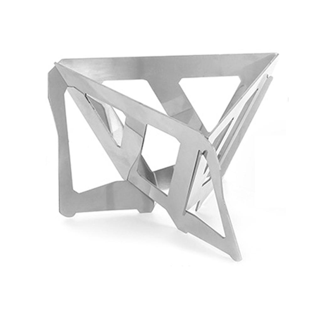 

Portable Coffee Drip Rack Stainless Steel Coffee Filter Rack Outdoor Camping Dripper Foldable Coffee Drip Holder for Hiking срібний