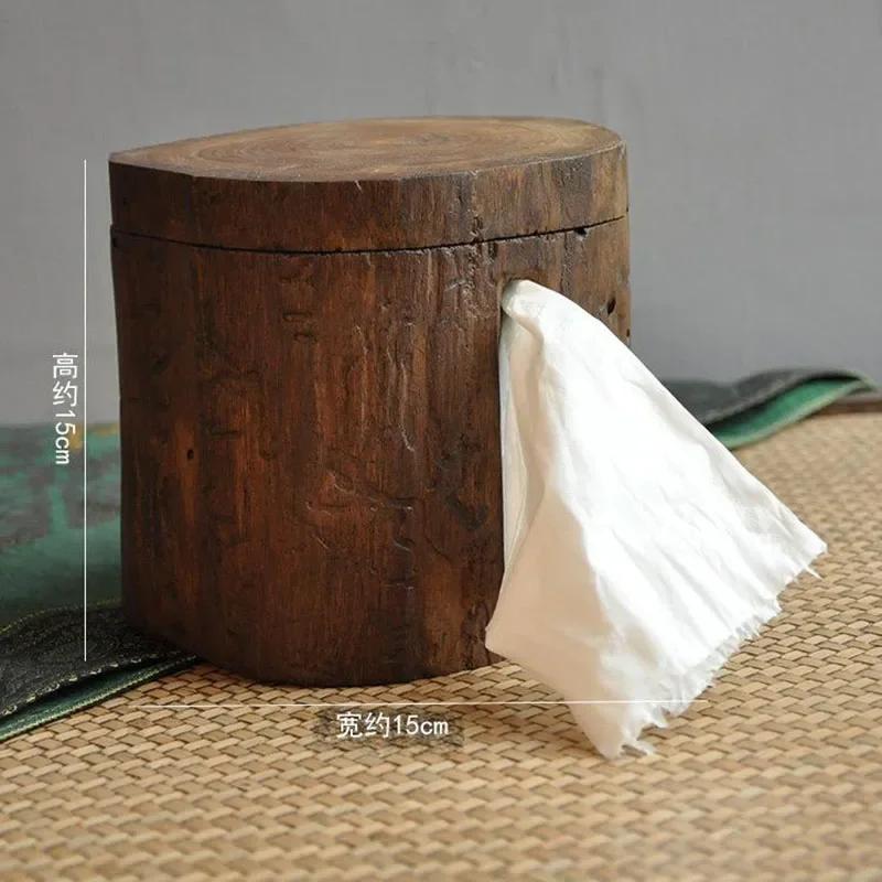 

Tissue Holder Solid Wood Stakes Paper Holders Desktop Wall-mounted Free Punch Hanging Paper Box Home Toilet Bathroom Accessories