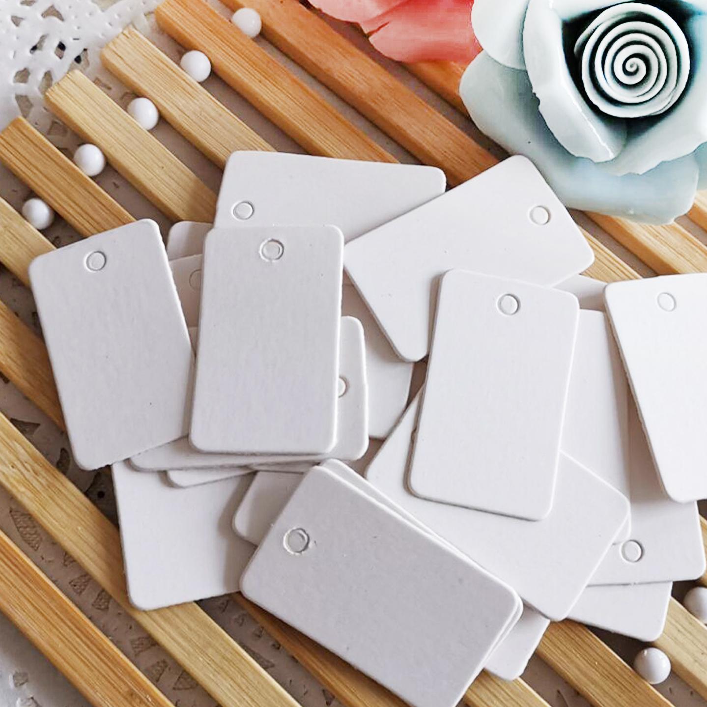 

50pcs Gold Stamping Hanging Tags Thank You Paper Card Black White Black Handmade Gift Wrapping DIY Jewelry Packing Wholesale 50pcs