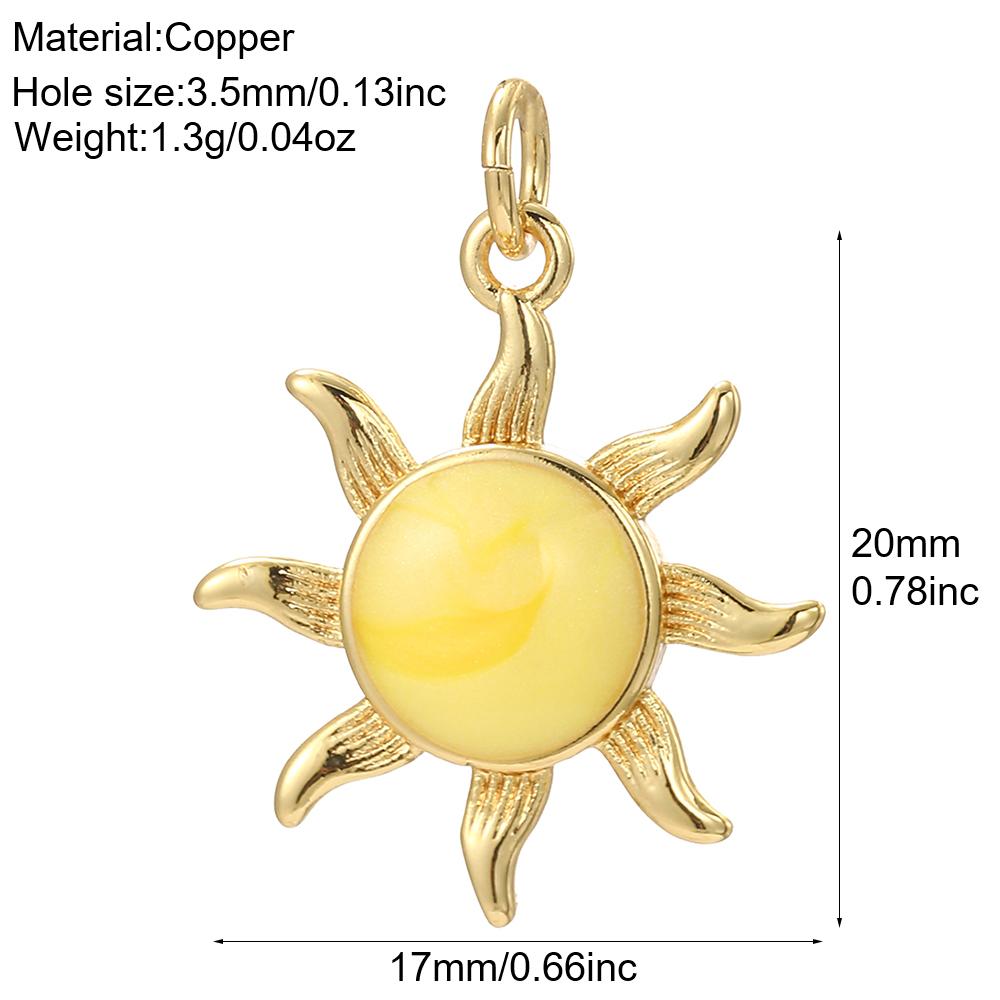 Bohemian Sun Moon Star Charms for Jewelry Making Supplies Rainbow Star Gold Color Pendant Dijes Diy Earrings Bracelet Necklace