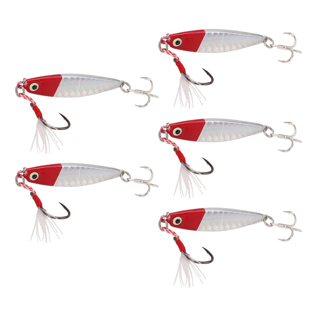 5Pcs 15g Metal Vib Hard Fishing Lures Jigging Fishing Baits Artificial Hard Lure with Sequin Laser
