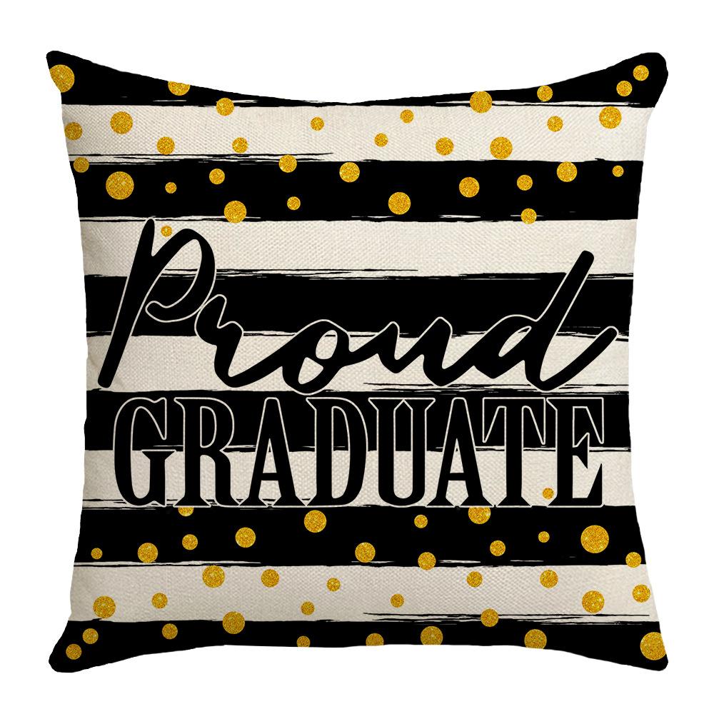 New Graduation Season Simple Printed Pillow Living Room Bedroom Home Sofa Bedside Pillow Cover Cushion Cover