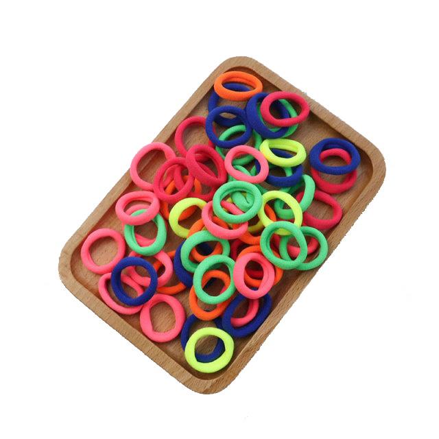 

50 шт. Девочки Разноцветные Резинки Эластичные Резинки для Волос для Детей Держатель для Хвоста Скранчи Повязка на Голову Аксессуары для Волос для Женщин