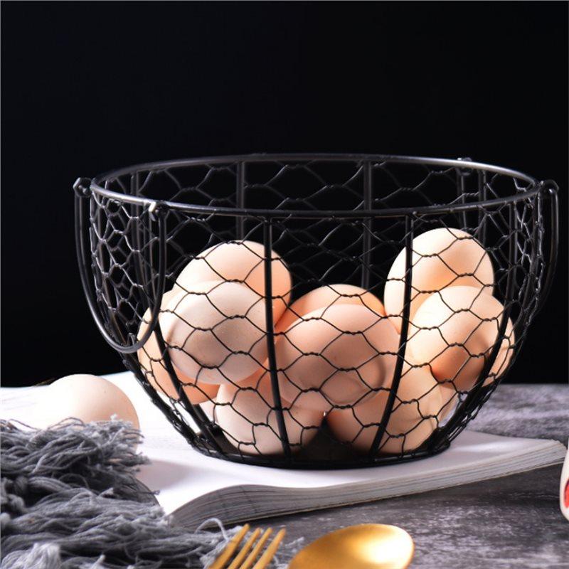 Rustic Kitchen Organizer-Farmhouse Hen-Shaped Egg Basket- Egg Holder With Lid For Fruits/Veggies
