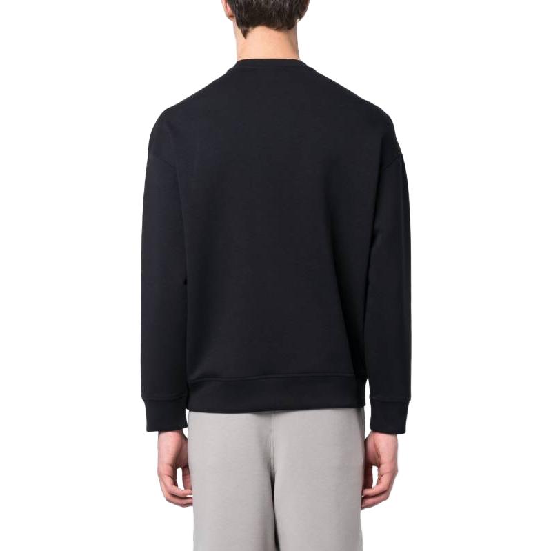 Emporio Armani Ss23 Bedrucktes Adler-Logo Rundhals-Sweatshirt Herren Sweatshirt Dunkelblau 3R1MDH-1JHSZ-09J0